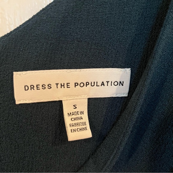 Dress the Population Lyla Sheath Cocktail Holiday Party Dress Pine Green Small - Picture 9 of 15